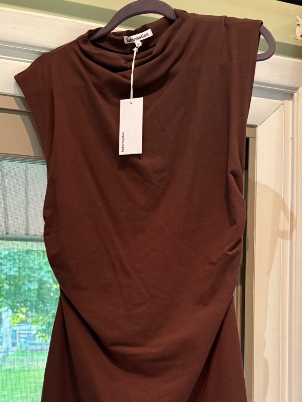Reformation Fitted Ruched Mini Dress